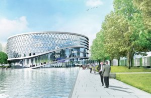 Barco hoofdgebouw maquette