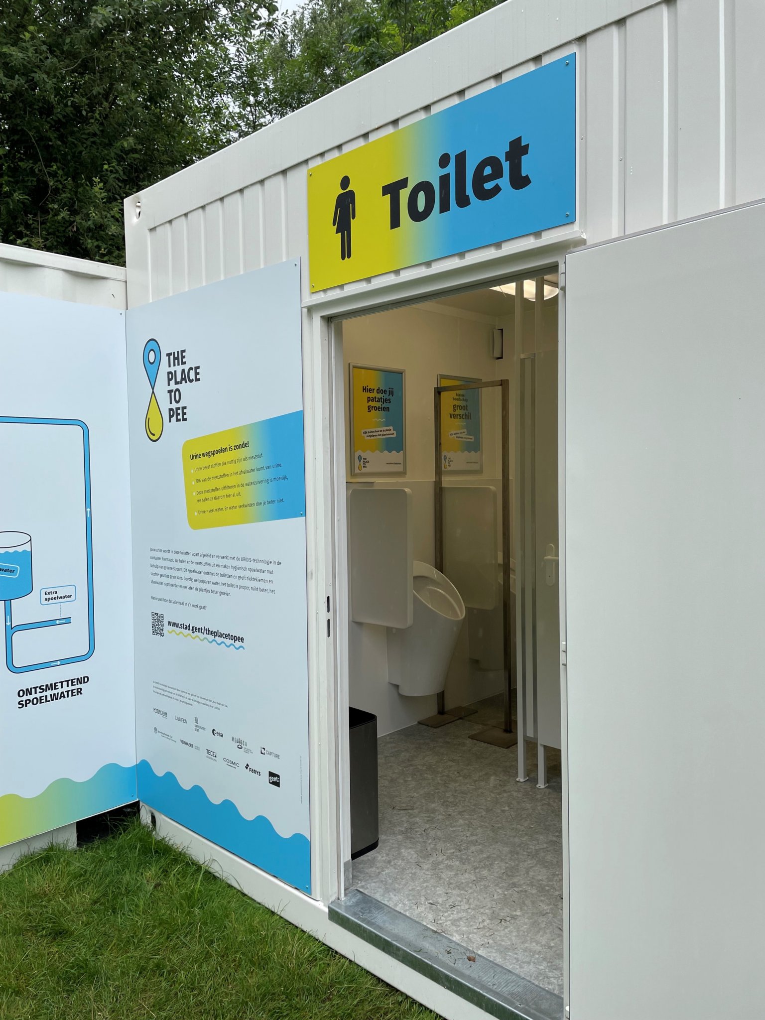 The Place To Pee recycleert urine van bezoekers Blaarmeersen Made in