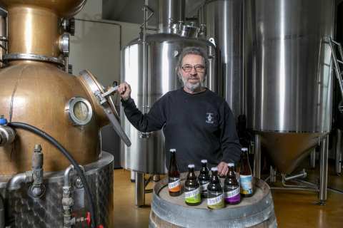 Guy Pirlot vroeger in de brouwzaal.