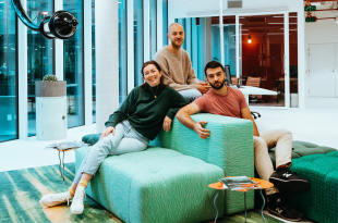 Maura Nachtergaele, Filip Doninck en Jon Lopez Garcia, oprichters van Payflip