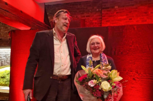 Karl Booten van Unizo Tienen-Hoegaarden-Boutersem en Martine Ponsaerts. Foto VDT