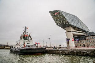 BELGIUM PORT OF ANTWERP HYDROGEN TUGBOAT