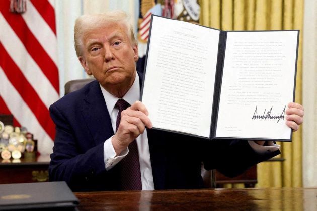 De Amerikaanse president Trump