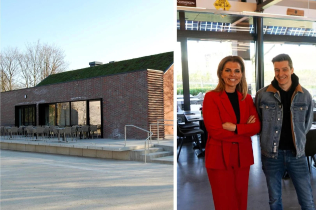 Inge Brocken verwelkomt Scott De Schepper in brasserie Fort Liefkenshoek