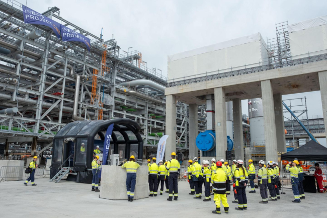 Een beeld van de werf van Project One