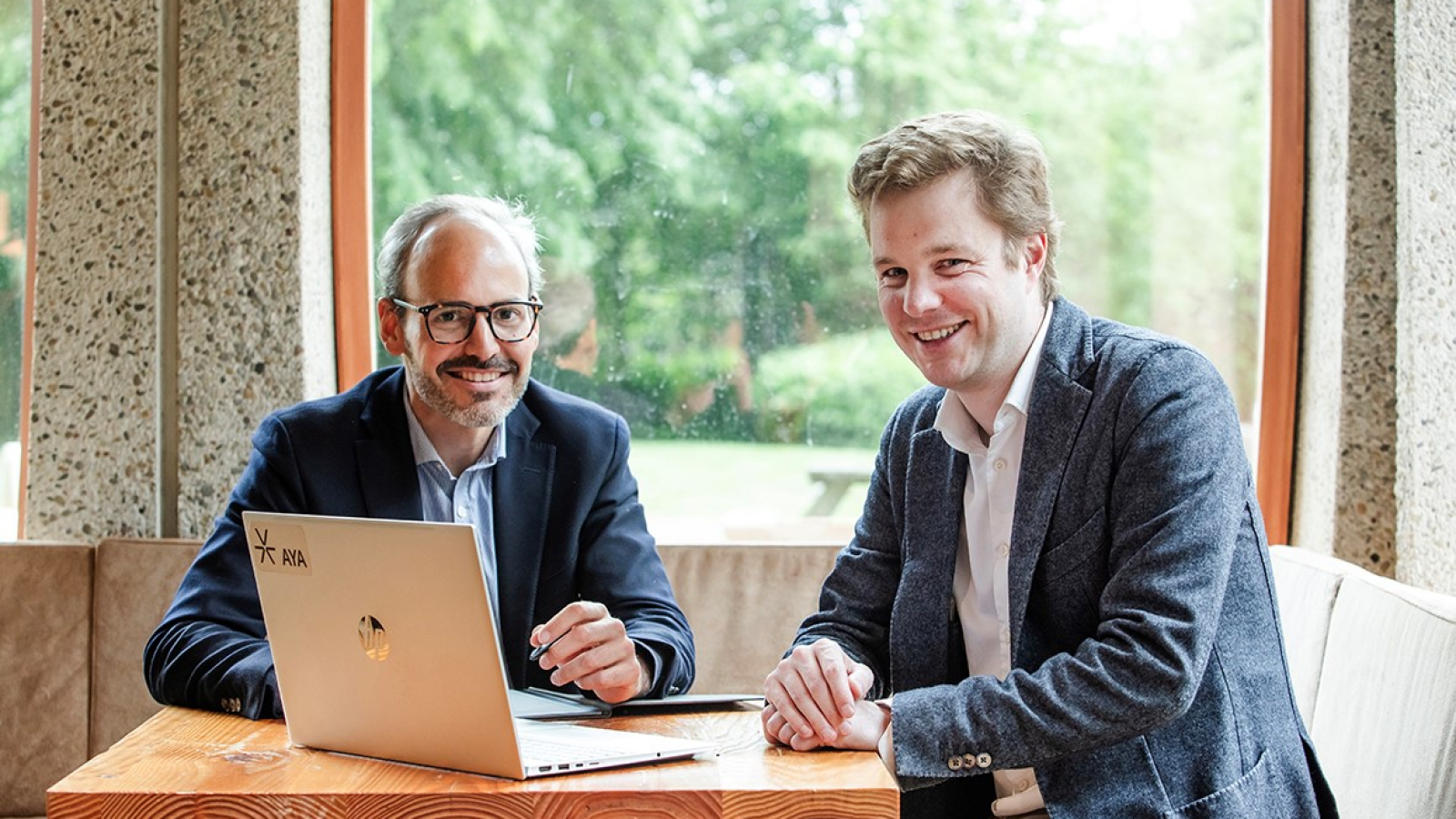Louis Langerock (links) en Alexandre Indekeu