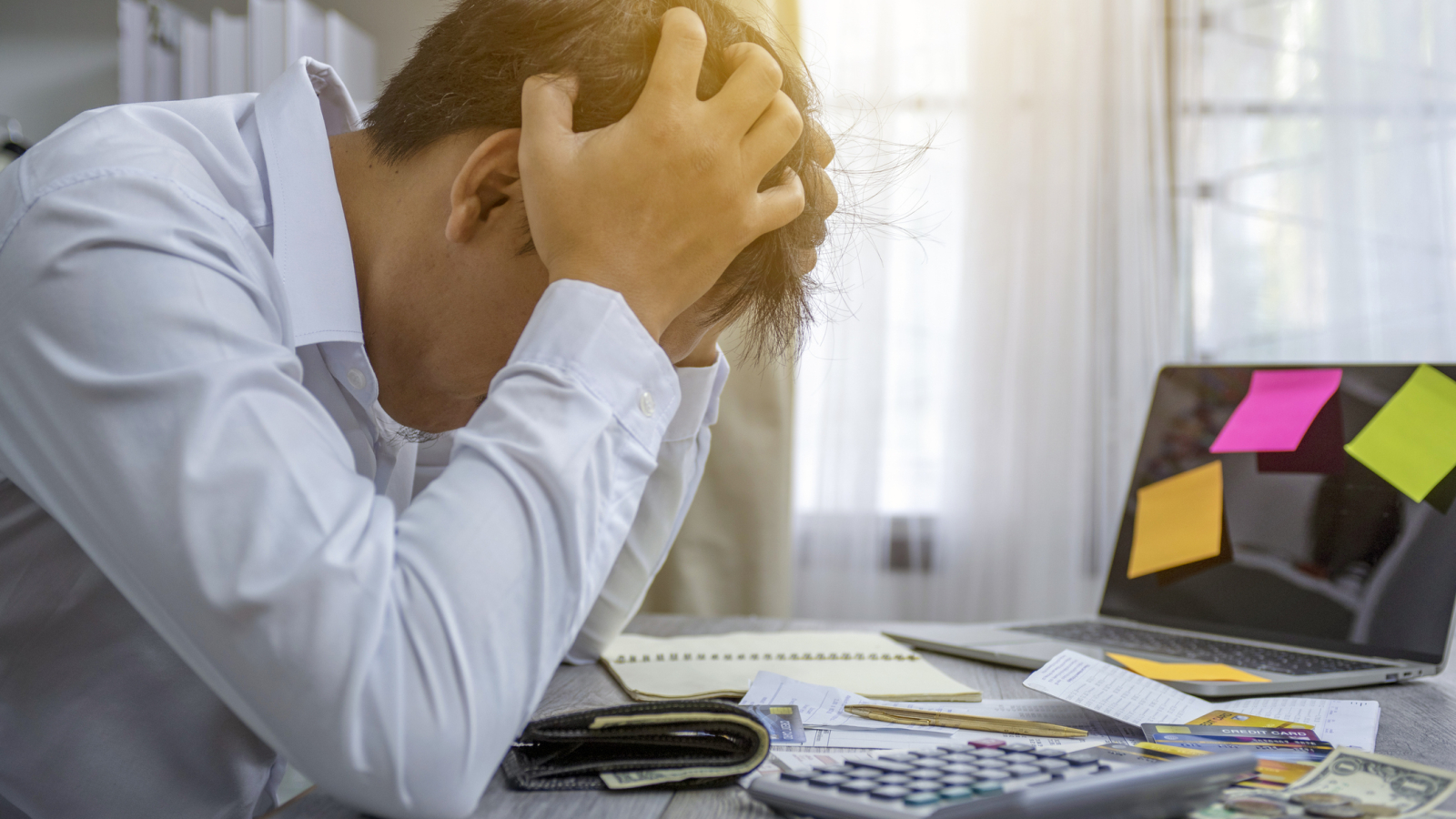 Business people stress the cost