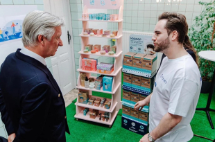 Oprichter Tibbe Verschaffel kon eerder zijn bedrijf ook al aan Koning Filip voorstellen
