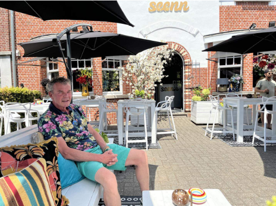 Terras Seenn Westmalle Het terras van winebar Seenn in Westmalle.