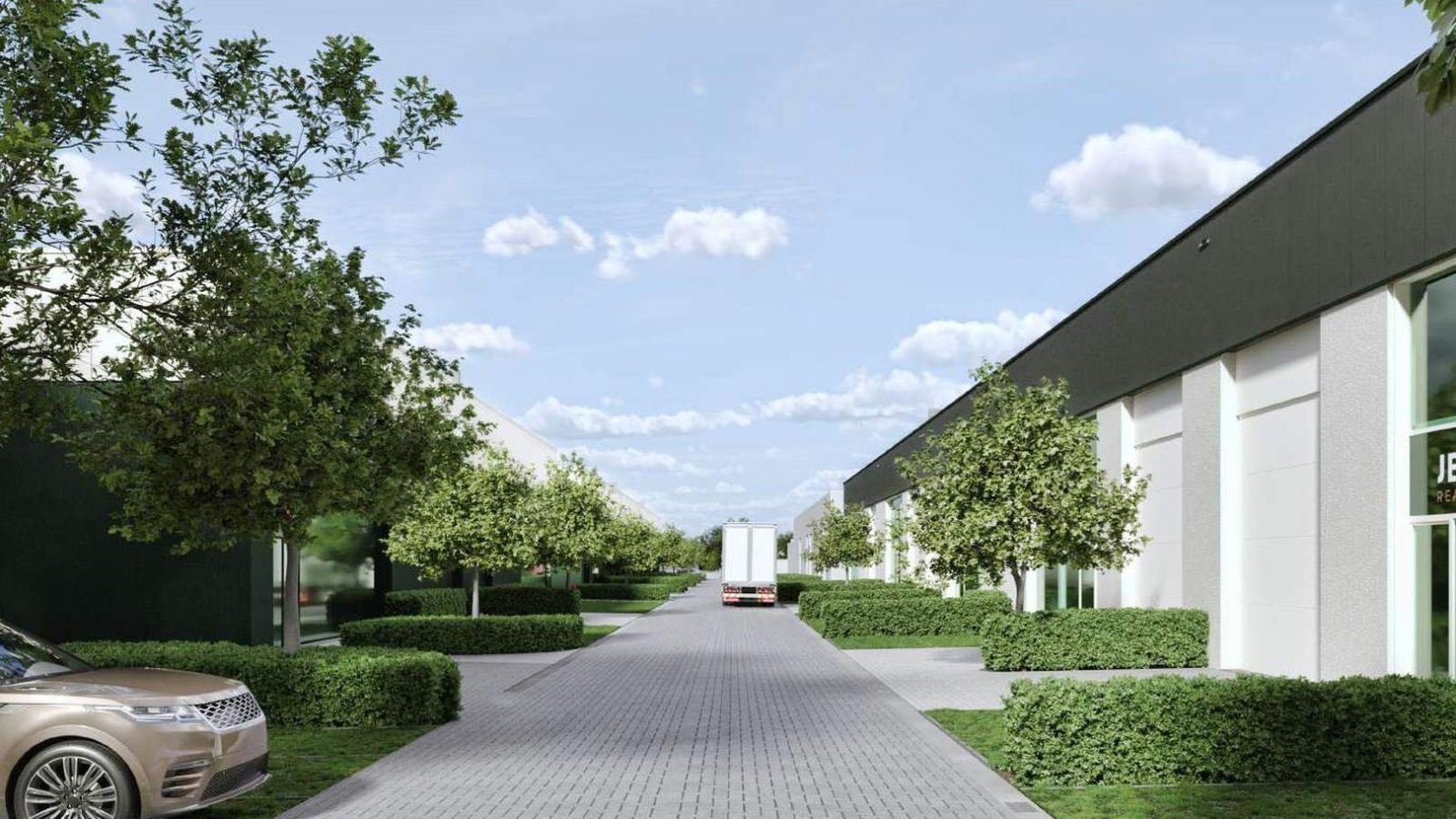 De projectontwikkelaar voorziet veel groen tussen de vier voorziene verzamelgebouwen