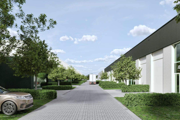 De projectontwikkelaar voorziet veel groen tussen de vier voorziene verzamelgebouwen
