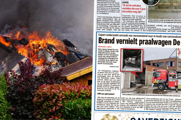 In 2018 ging een loods in de Vijverwegel in Melle in vlammen op