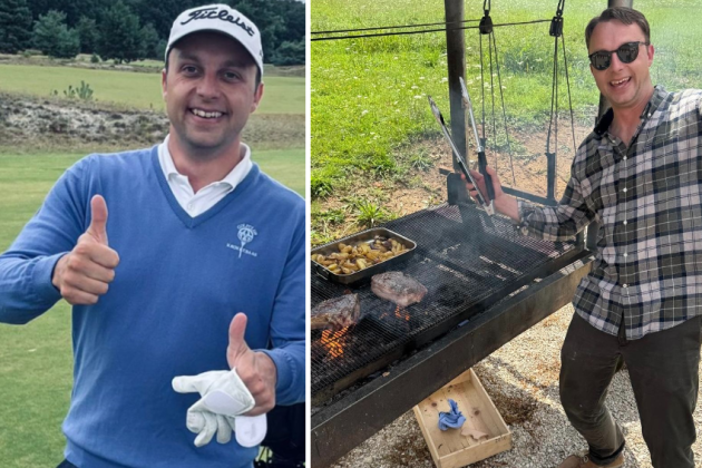Charles Roelants voelt zich in zijn sas op het golfterrein.