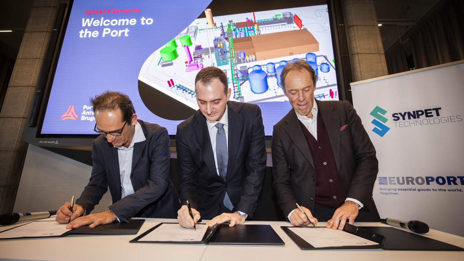 Frédéric Platini van Euroports, Cem Özsüer en Jacques Vandermeiren