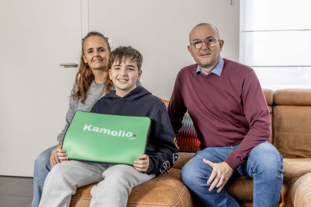 Kim en Ronny samen met hun zoon Arthur.