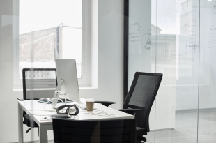 Desktop PC On Desk At Bright Office