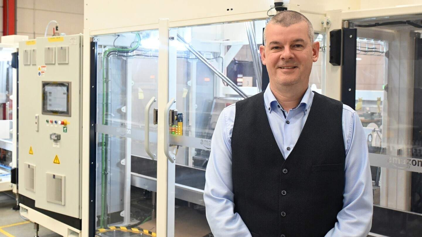 Rob Siaens Senior Operations Director is enthousiast over de inbreng van het vroegere Cloostermans in de technologische evolutie van Amazon_