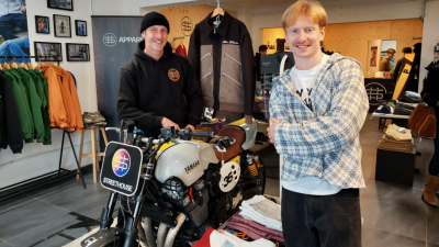Renaud Amand van Skatehouse en Emiel Van Osselaer van Milio Millions in de pop-up Streethouse.