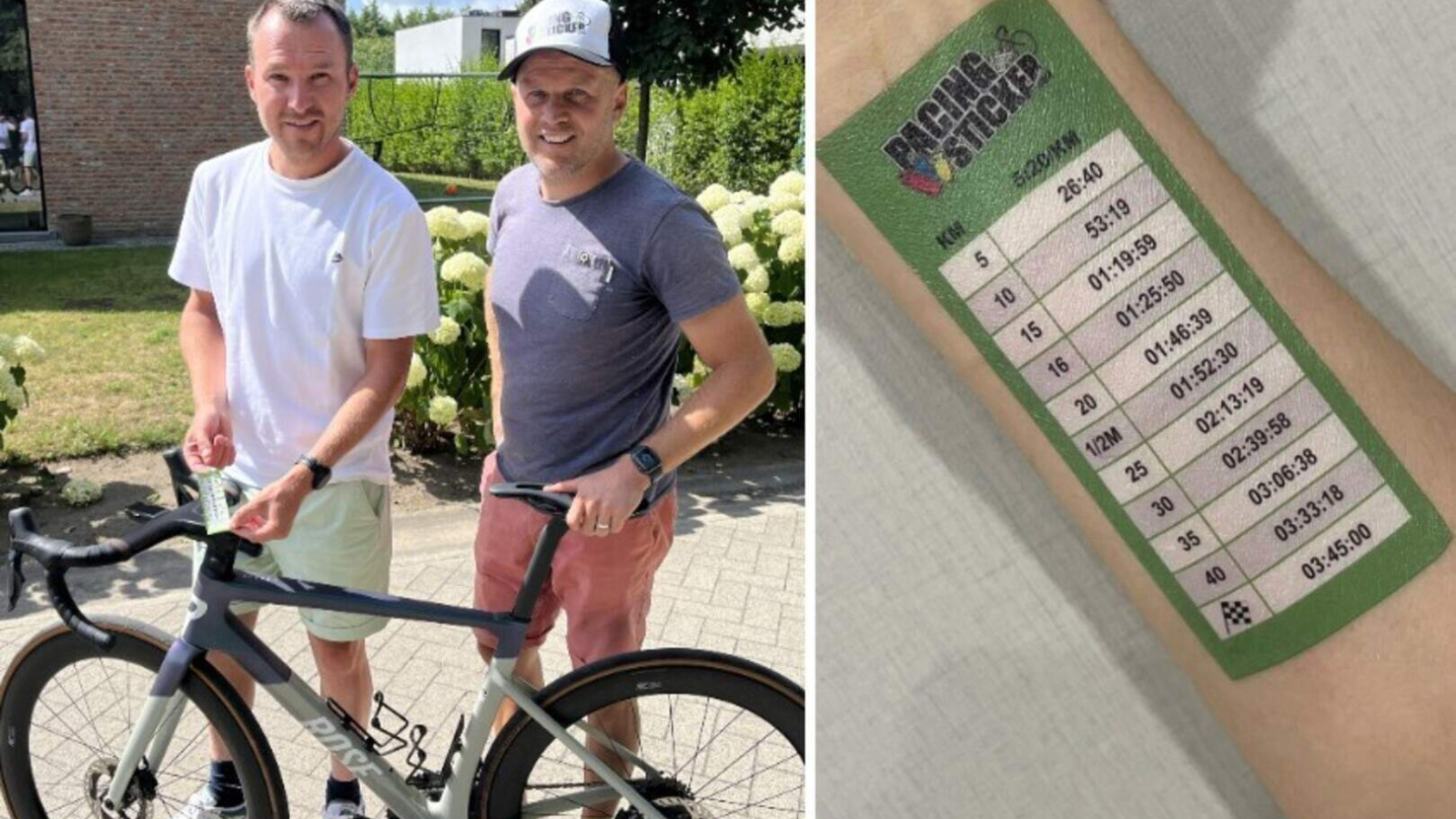 Dries en Ben lanceren ‘tattoo’ voor lopers “Perfect om tempo aan te houden tijdens