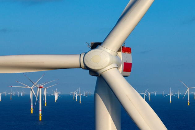 Het Duitse windmolenpark Borkum Riffgrund 3 telt 83 windturbines van 210 meter hoog.