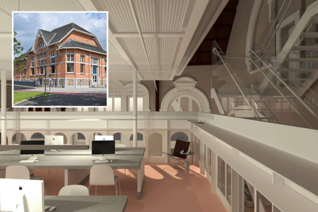 Ecofix bouwt zijn nieuw kantoor in het station van Willebroek