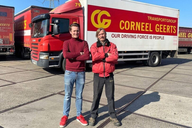 Kenneth Geerts met een van zijn chauffeurs