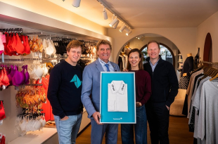 v.l.n.r. Jeroen De Wit (Teamleader), Jean-Marie Pfaff, Elisabeth Staelens (Fraai) en Laurent Maes (Fraai)