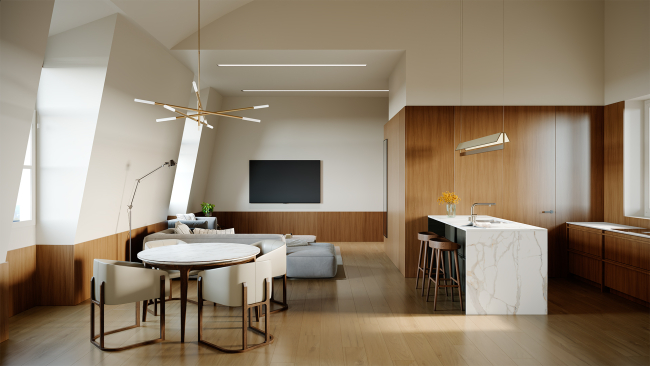 De appartementen kunnen op maat worden ingericht.