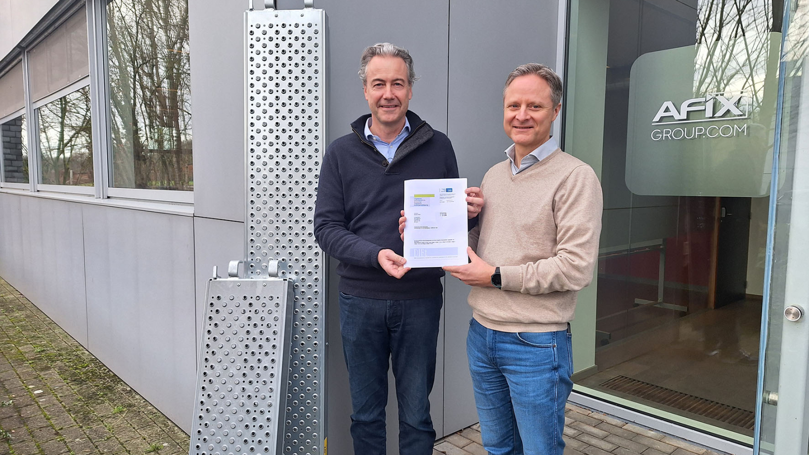 Afix Group – CEO Stephan Hillaert (left) – CTO Tom Van Herbruggen (right) – landscape