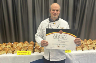 Bakker Kurt van Hoorde van bakkerij De Broodhoeve in Zegelsem behaalde brons in de wedstrijd De beste croissant van België_