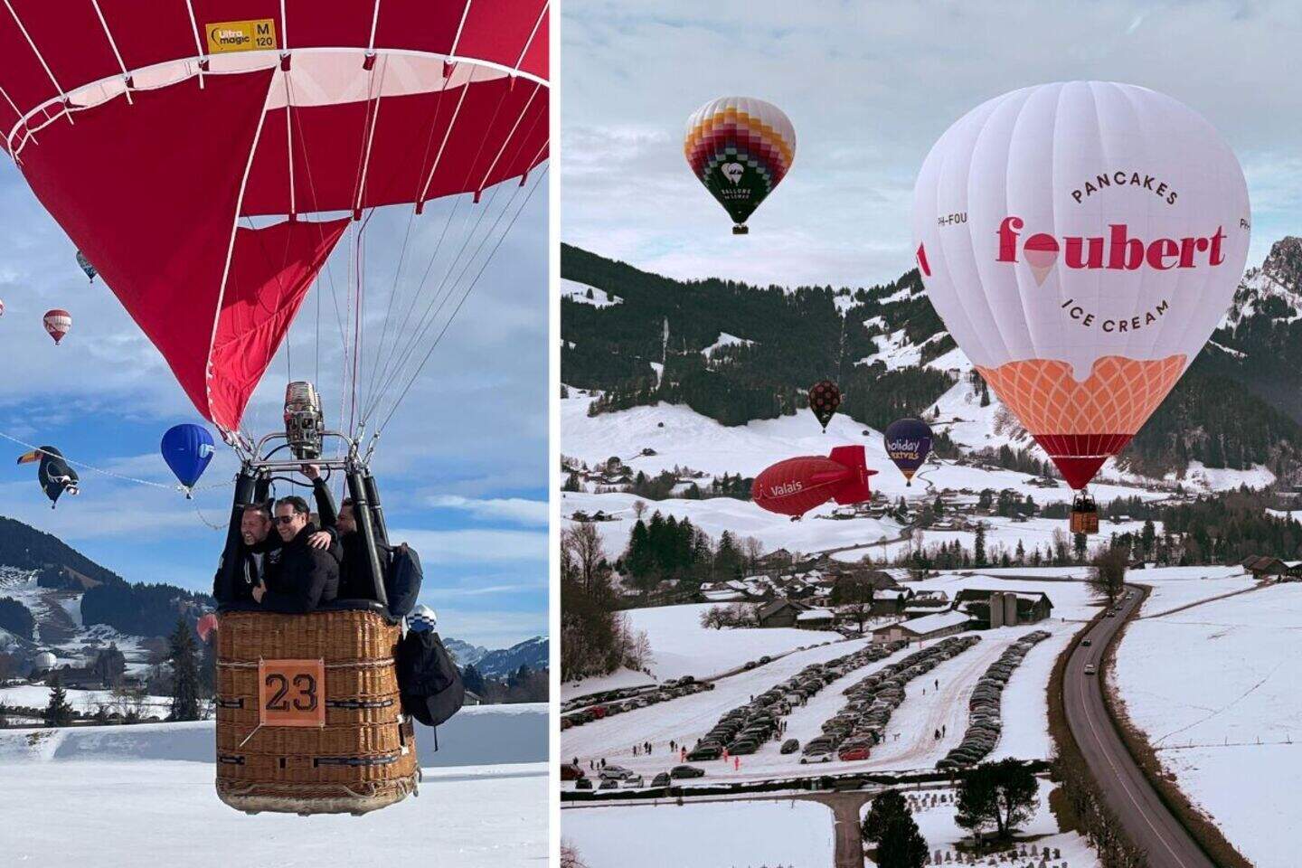 Sint-Niklaas ijssalon pakt in Zwitserse bergen uit met eigen luchtballon: “Bij ons draait alles om p