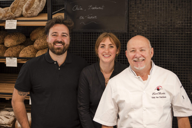 Geoffrey, Axelle en Eddy van bakkerij Lints
