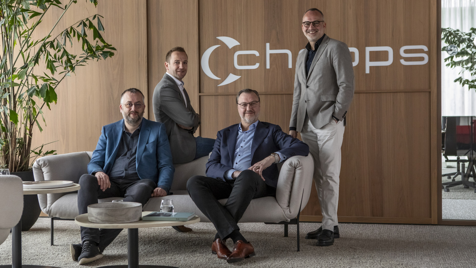 Peter Batenburg (Hello), Koen Van Loon (Hello), Eric Primus (Cheops) en Kenny Dierickx (Cheops)