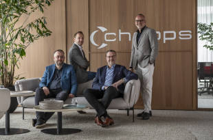 Peter Batenburg (Hello), Koen Van Loon (Hello), Eric Primus (Cheops) en Kenny Dierickx (Cheops)