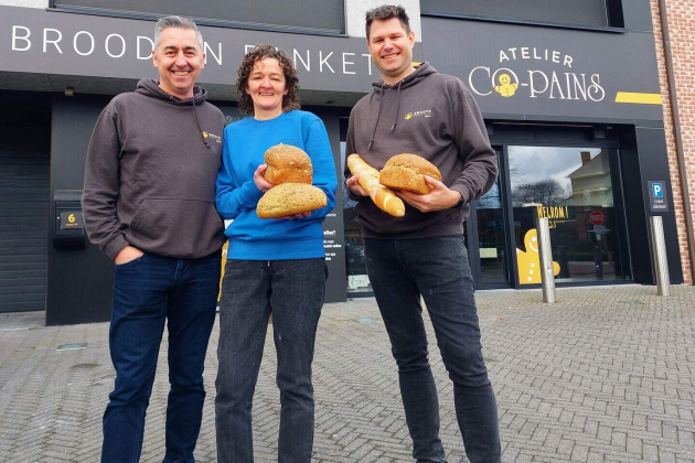David Van den Heuvel, bakker Peggy Bols en medevennoot Bert Meeussen