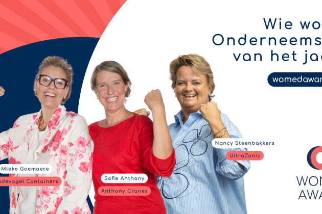 De drie finalisten van de WOMED award 2026