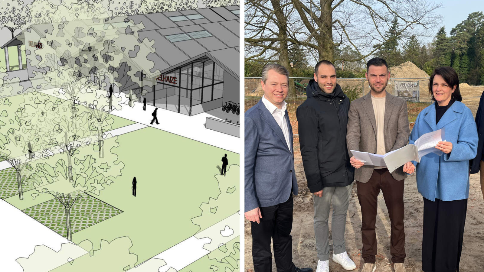 Logo gvaBouw nieuwe Delhaize Vosselaar start na lange procedureslag