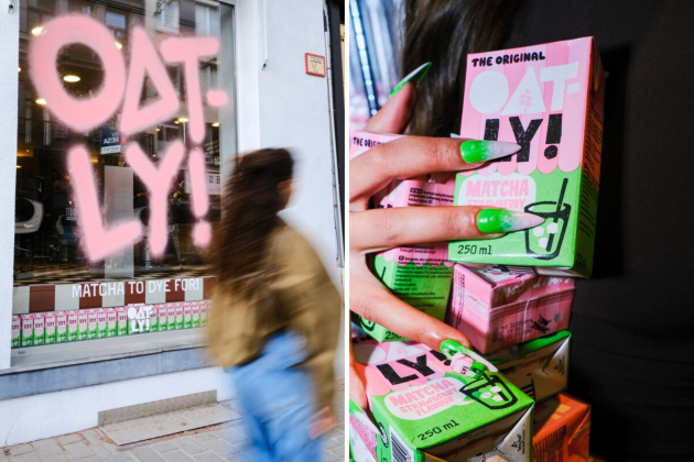 Oatly lanceerde recent hun nieuwe Strawberry Matcha en slaan daarvoor de hand met het kapsalon Jitske Knipt.