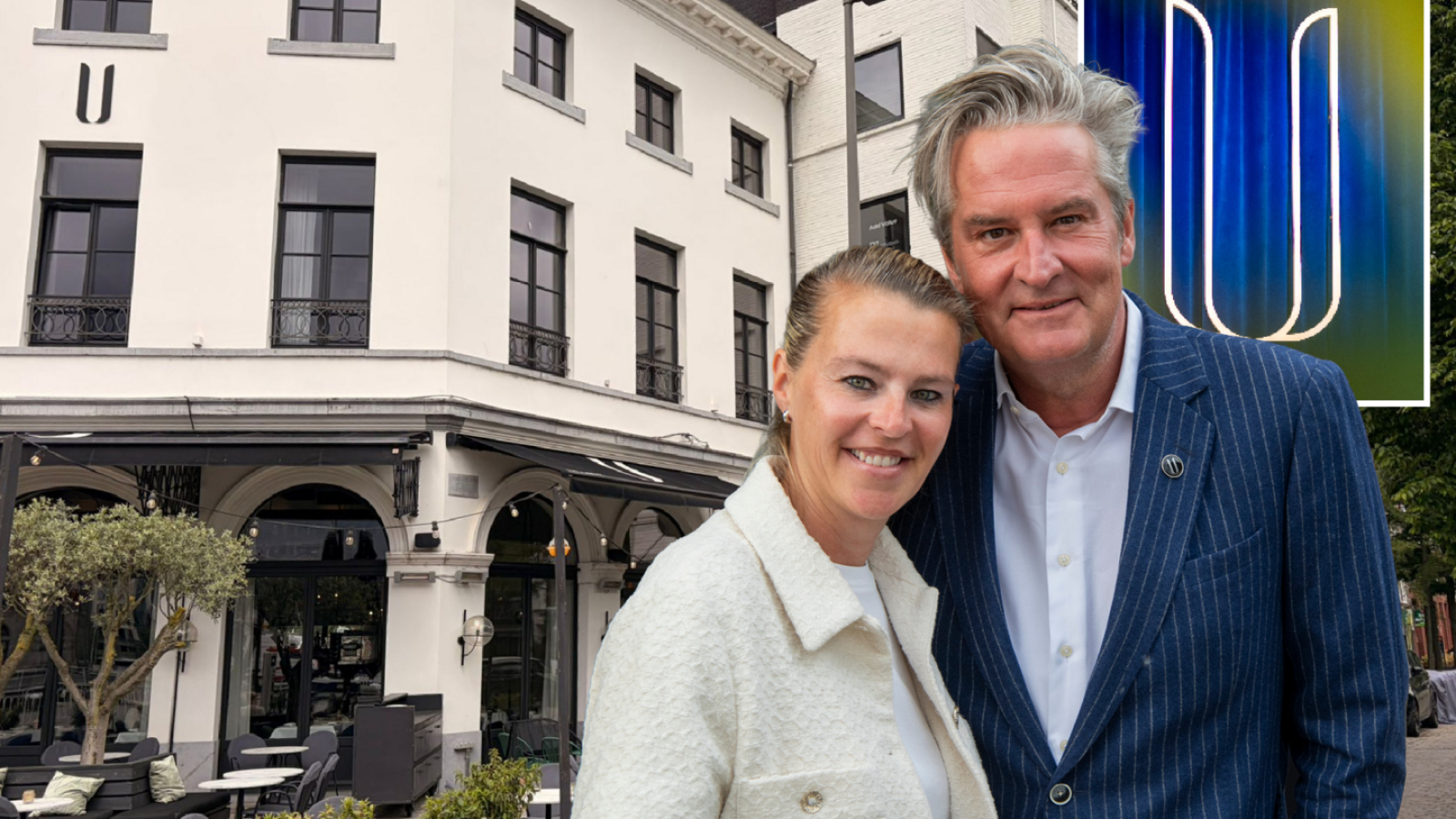 Hans Otten en zijn vrouw bij de opening van het boetiekhotel