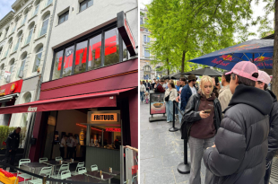 La Patate van Average Rob is officieel geopend op De Keyserlei meteen lange rij voor gratis frieten