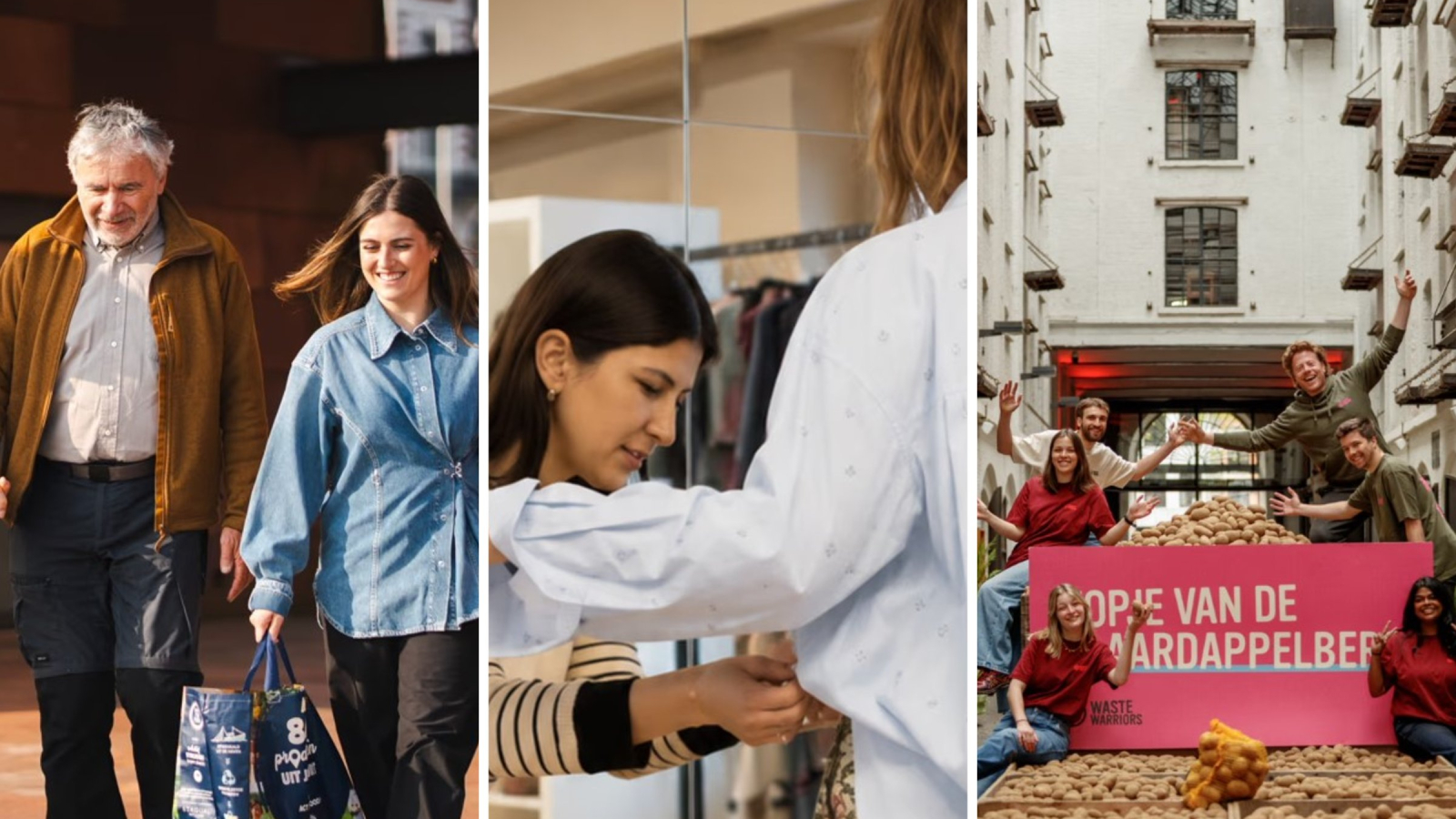 Maurice & Nora, Waste Warriors en Dressr werden geselecteerd vanwege hun innovatieve oplossingen voor maatschappelijke en ecologische uitdagingen.