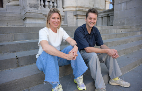 Leen Antheunis (CEO) en David Van Turnhout (curator).