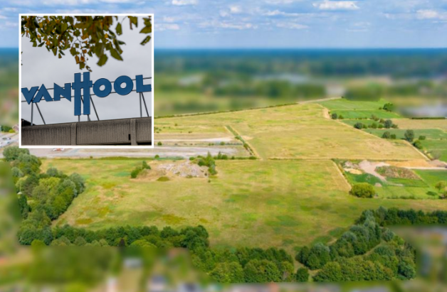 Dit enorme industrieterrein op de Van Hool-site in Lier staat te koop. © rr