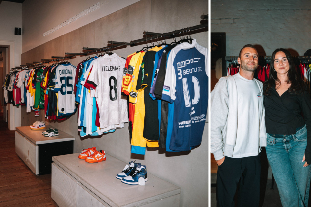 Aan de ene kant van de winkel: een duizelingwekkend aantal voetbalshirts van clubs en landen uit alle uithoeken van de wereld. Aan de andere kant: een unieke collectie merkkleding die rechtstreeks uit de kledingkasten van Belgische en internationale profvoetballers komt.