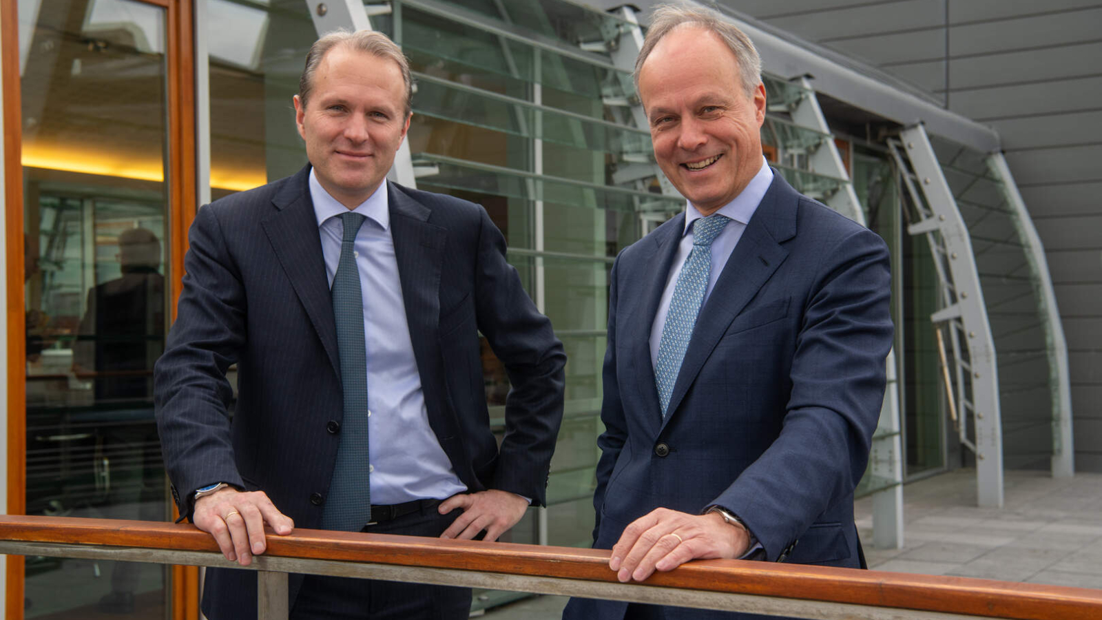 John-Eric Bertrand en Piet Dejonghe, de twee CEO’s van Ackermans & van Haaren. © Jan Van der Perre