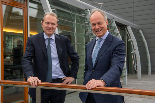 John-Eric Bertrand en Piet Dejonghe, de twee CEO’s van Ackermans & van Haaren. © Jan Van der Perre
