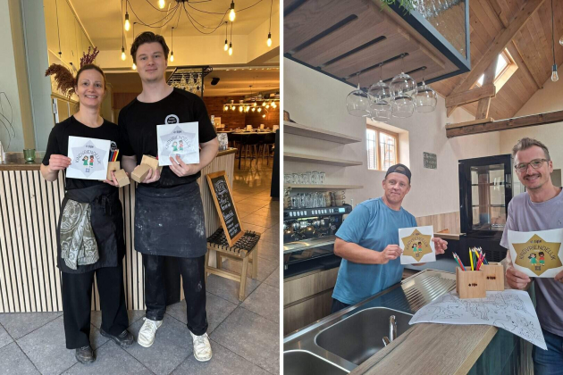 Zowel pizzeria Mangia in Poederlee links als koffiehuis Mils Maalderij in Gierle kregen het label Kindvriendelijke Horeca in de gemeente Lille_