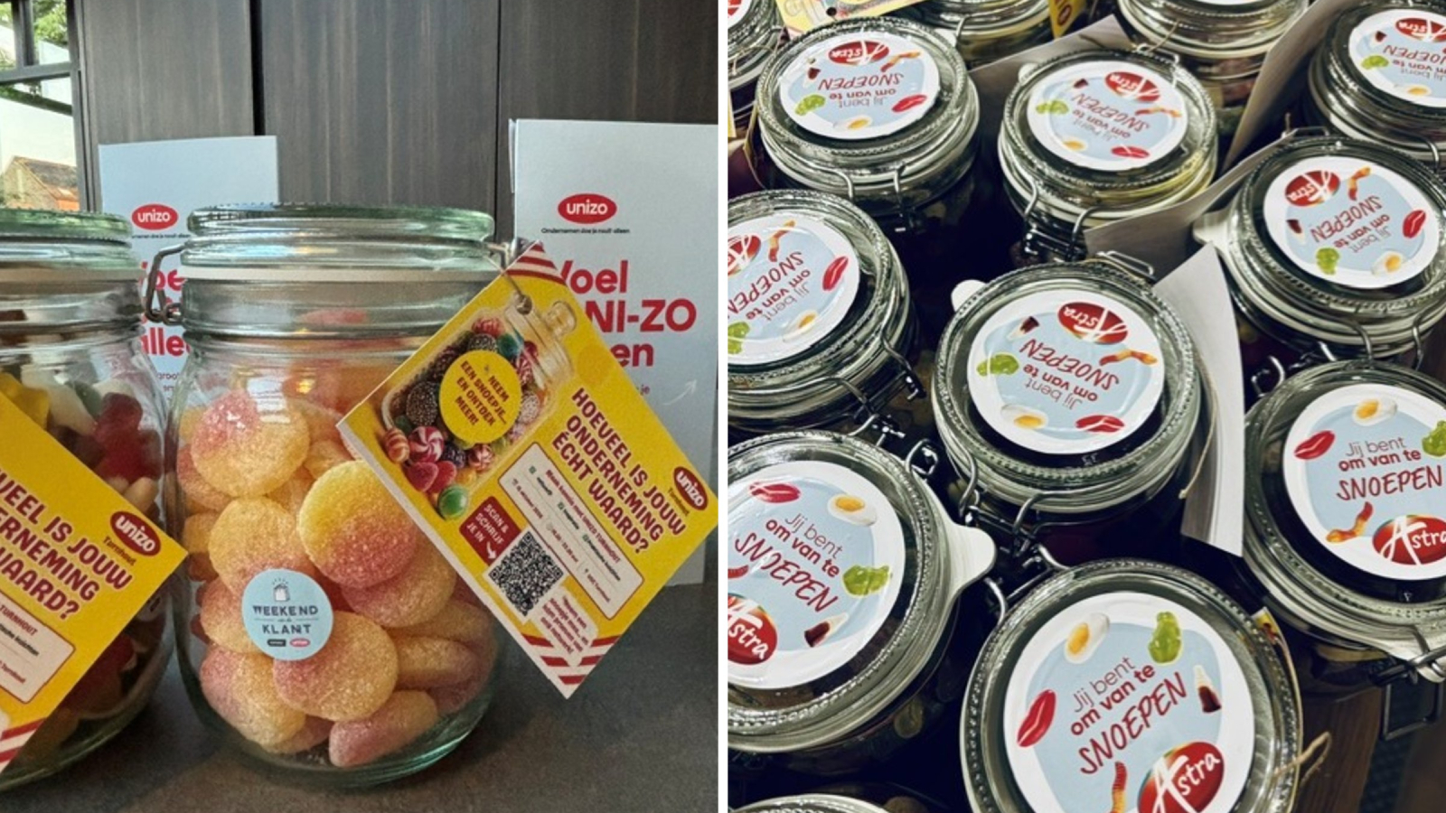 Astra Sweets deelt honderd snoeppotten uit aan Turnhoutse handelaars