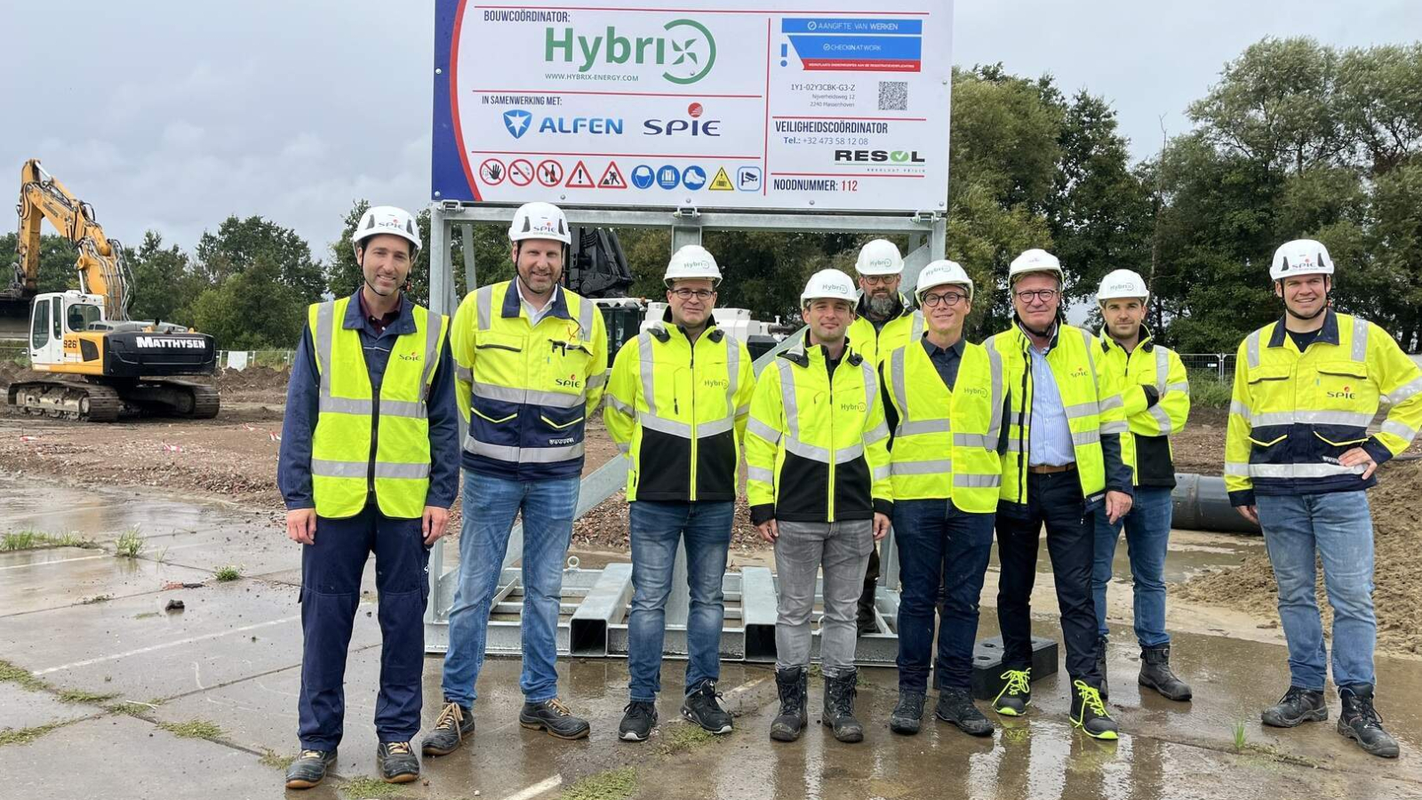 Eerste spadesteek nieuw batterijpark Franklin