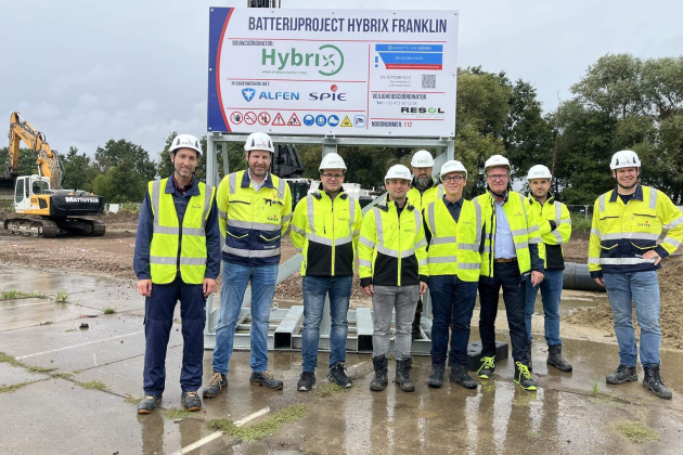 Eerste spadesteek nieuw batterijpark Franklin